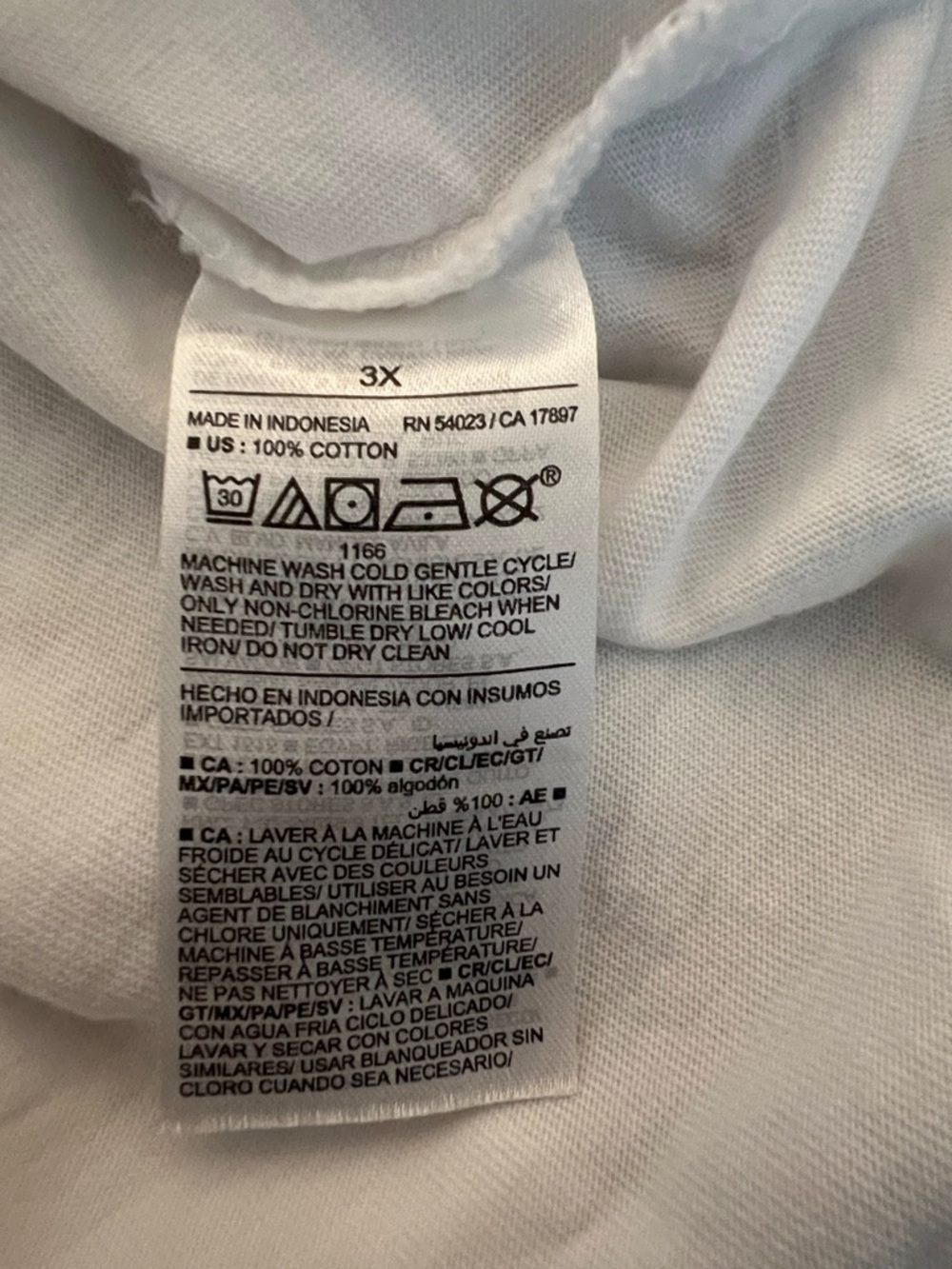 Old Navy Vintage Tee 3X White Short Sleeve Cotton Top - Picture 4 of 4